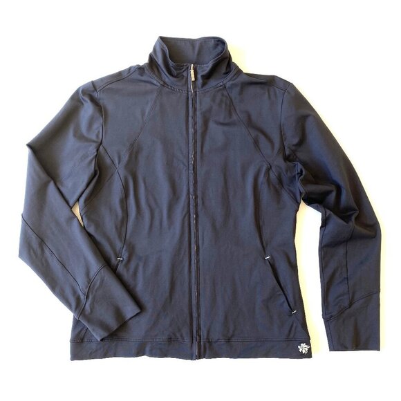 Tommy Bahama 18 Golf Womens Jacket Size L Navy Zip Up Nylon Spandex Performance - Picture 5 of 10